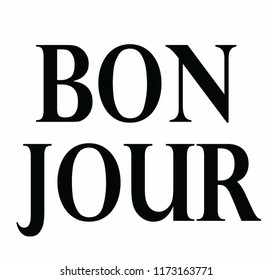 bonjour typography design