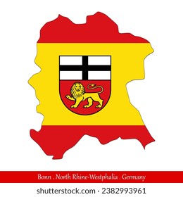 Bonn Flag - North Rhine-Westphalia,Germany (EPS)