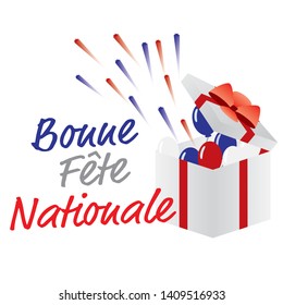 Bonne Fete Nationale Happy national day France bastille day greeting