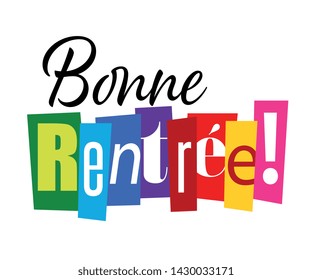 "Bonne rentrée": Happy back to school in French language