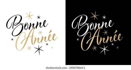 Bonne année : Happy new year in French language