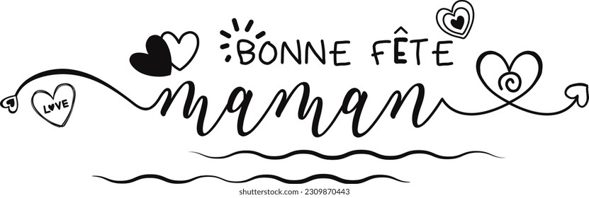 Bonne fête Maman - Fête des mères. Idée cadeau fête des mères vector template 