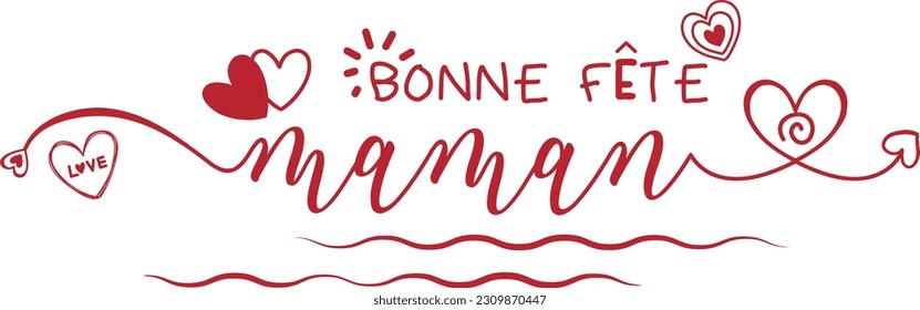 Bonne fête Maman - Fête des mères. Idée cadeau fête des mères vector template 