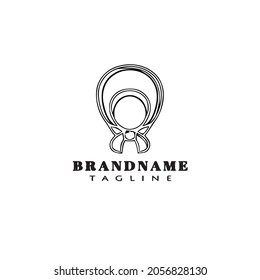 bonnet logo design template icon black modern isolated unique illustration