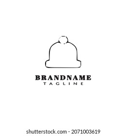 bonnet logo design template icon black modern isolated vector unique