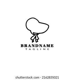 bonnet logo design template icon black modern isolated illustration