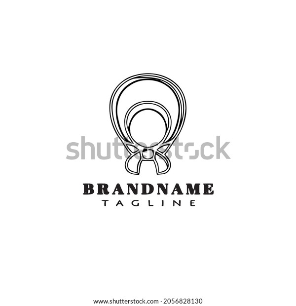 bonnet logo design template icon black\
modern isolated unique\
illustration