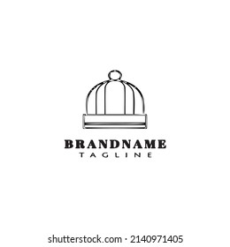 bonnet logo design unique icon black modern isolated vector illustration
