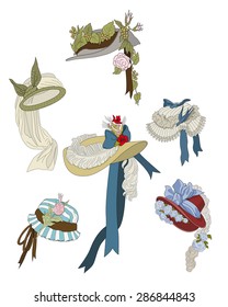 bonnets  of  late nineteenth century