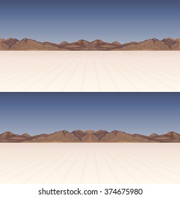 Bonneville Salt Flats. Vector