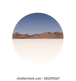 Bonneville Salt Flats vector landscape