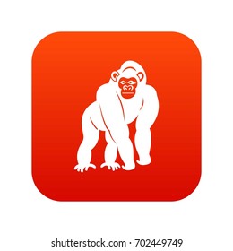 Bonobo icon digital red for any design isolated on white vector illustration