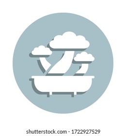 Bonsai badge icon. Simple glyph, flat vector of world religiosity icons for ui and ux, website or mobile application