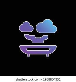 Bonsai blue gradient vector icon