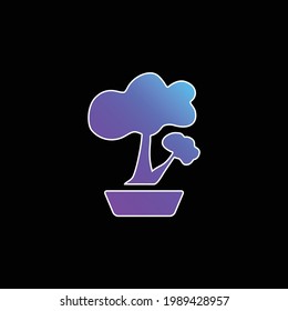 Bonsai blue gradient vector icon
