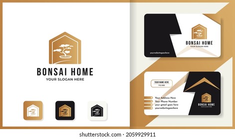 bonsai house logo design and business card