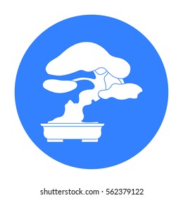 Bonsai icon in black style isolated on white background. Japan symbol stock vector illustration.