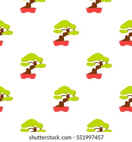 Bonsai icon in cartoon style isolated on white background. Japan pattern stock vector illustration.