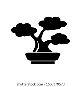 Bonsai-Icon-Design, flache Symbolsammlung