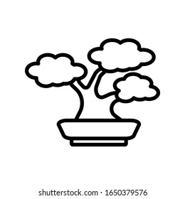 bonsai icon design, flat style icon collection