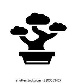 Bonsai icon isolated on white background