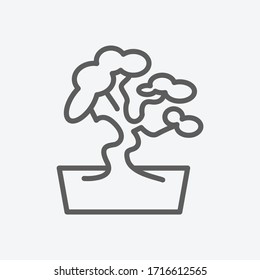 Bonsai icon line symbol. Isolated vector illustration of icon sign concept for your web site mobile app logo UI design.