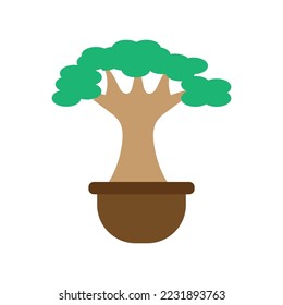 Bonsai icon logo design template vector isolated