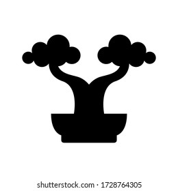 bonsai icon or logo isolated sign symbol vector illustration - high quality black style vector icons
