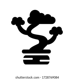 bonsai icon or logo isolated sign symbol vector illustration - high quality black style vector icons
