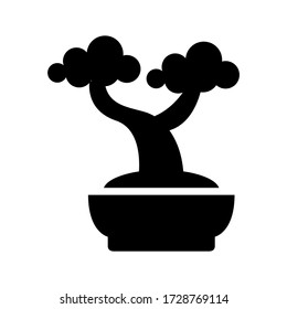 bonsai icon or logo isolated sign symbol vector illustration - high quality black style vector icons
