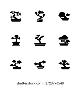 bonsai icon or logo isolated sign symbol vector illustration - Collection of high quality black style vector icons
