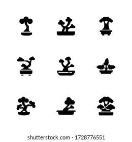 bonsai icon or logo isolated sign symbol vector illustration - Collection of high quality black style vector icons
