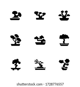 bonsai icon or logo isolated sign symbol vector illustration - Collection of high quality black style vector icons
