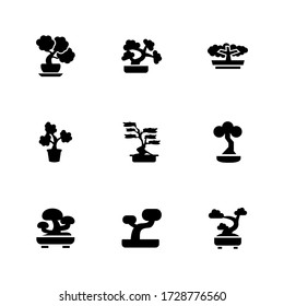 bonsai icon or logo isolated sign symbol vector illustration - Collection of high quality black style vector icons
