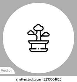 Bonsai icon sign vector,Symbol, logo illustration for web and mobile