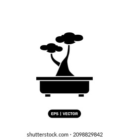 Bonsai icon vector illustration logo template for many purpose. Isolated on white background.