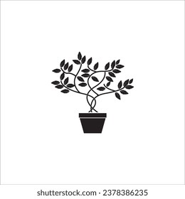 BONSAI ICON VECTOR ILLUSTRATION SYMBOL DESIGN