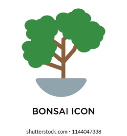 Bonsai icon vector isolated on white background for your web and mobile app design, Bonsai logo concept