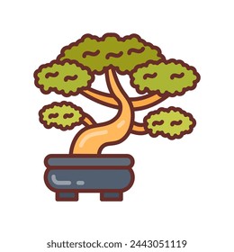 Bonsai icon in vector. Logotype