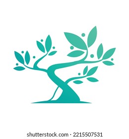 Bonsai Logo Design. Abstract Bonsai Tree Design