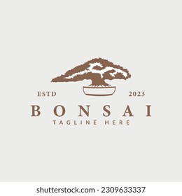 bonsai logo icon vector illustration