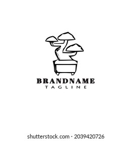 Bonsai-Logo-Vorlage Symbol für moderne Vektorgrafik