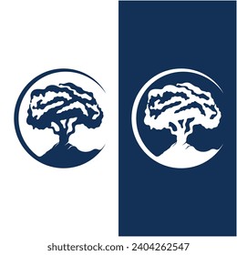 bonsai logo template vector illustration design. logo suitable for bonsai enthusiasts or plant businesses.