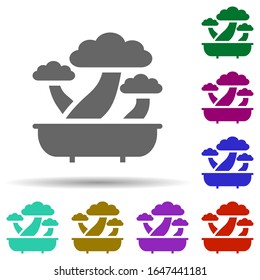 Bonsai in multi color style icon. Simple glyph, flat vector of world religiosity icons for ui and ux, website or mobile application