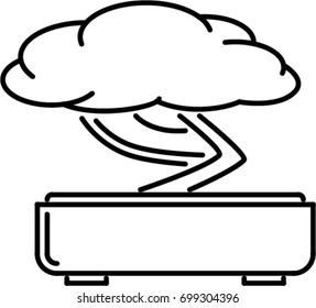 bonsai outline icon