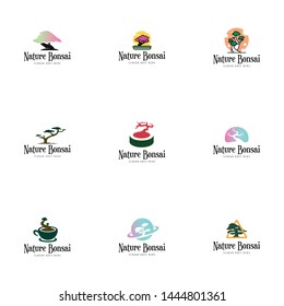 Bonsai Plant Logo Design Vector