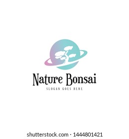Bonsai Plant Logo Design Vector
