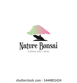 Bonsai Plant Logo Design Vector