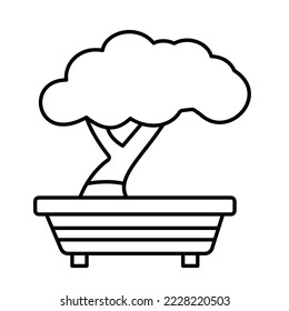 Bonsai plant Vector Icon Fully Editable

