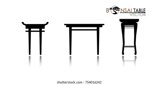 Bonsai table silhouette.